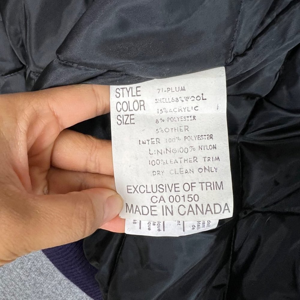 Vintage Aztec Feather Embroidered Midwest Garment Co. Leather Collar Wool Jacket - Picture 10 of 10